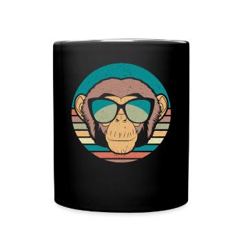 Retro Cheetah sur Zookeeper Wildlife Animal Zoo - Mug uni - noir - Devant