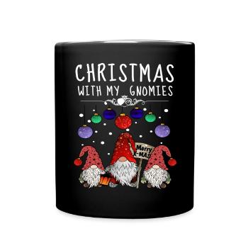 Joyeux Noël Famille Gnome - Mug uni - noir - Devant
