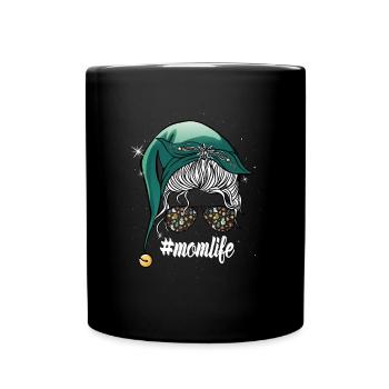 Fröhliche Weihnachten Mutter schöne Bescherung - Tasse einfarbig - Schwarz - Vorne