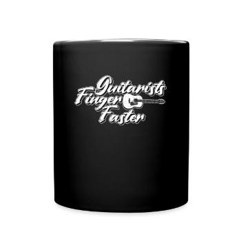 Guitaristes Finger Faster - guitare acoustique - Mug uni - noir - Devant