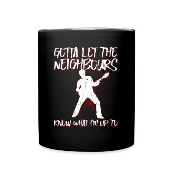 Guitare électrique, Guitariste, Guitariste, Rock, Drôle - Mug uni - noir - Devant