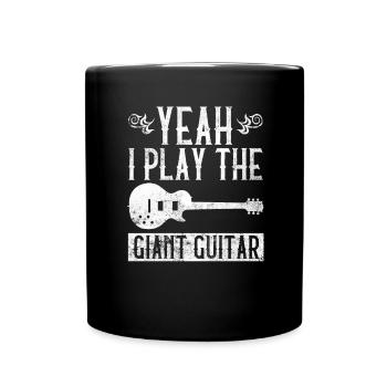 Oui, je joue de la guitare géante - Basse Guitare Basse - Mug uni - noir - Devant