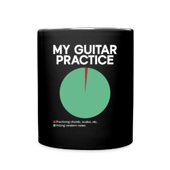 My Guitar Practice - Guitariste Electrique - Mug uni - noir - Devant