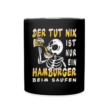 Hamburg der tut nix Saufen Kostüm - Tasse einfarbig - Schwarz - Vorne