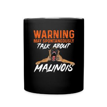 Malinois Belgian Shepherd Mechelaar Dog - Full Colour Mug - black - Front