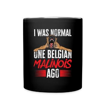 Malinois Belgischer Schäferhund Mechelaar Hund - Tasse einfarbig - Schwarz - Vorne