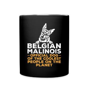 Malinois Belgian Shepherd Mechelaar Dog - Full Colour Mug - black - Front