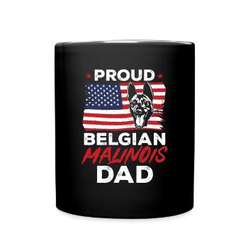 Malinois Belgian Shepherd Mechelaar Dog - Full Colour Mug - black - Front