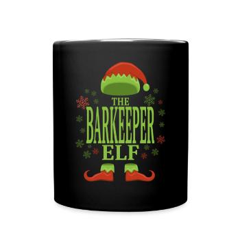 Barman Christmas Elf - Mug uni - noir - Devant