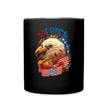 Eagle Love Birds Fauconnerie Oiseaux de proie Faucon Faucon Faucon - Mug uni - noir - Devant