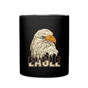 Eagle Nature Fauconnerie de montagne Oiseaux de proie Faucon autour des palombes - Mug uni - noir - Devant