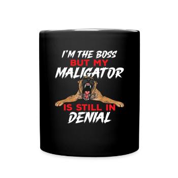 Malinois Belgian Shepherd Mechelaar Dog - Full Colour Mug - black - Front
