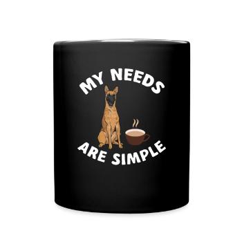 Malinois Belgian Shepherd Mechelaar Dog - Full Colour Mug - black - Front