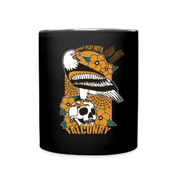 Autour des palombes Ornithologue Fauconnerie Aigle Faucon Faucon - Mug uni - noir - Devant