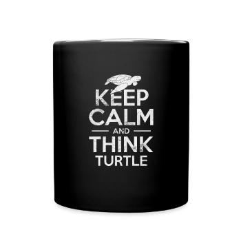 Tortue - Mug uni - noir - Devant