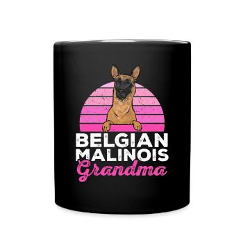 Malinois Belgian Shepherd Mechelaar Dog - Full Colour Mug - black - Front