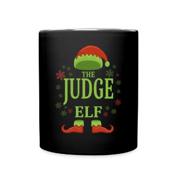 Richter Weihnachtself - Tasse einfarbig - Schwarz - Vorne
