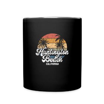 Huntington Beach California USA America Gift - Full Colour Mug - black - Front