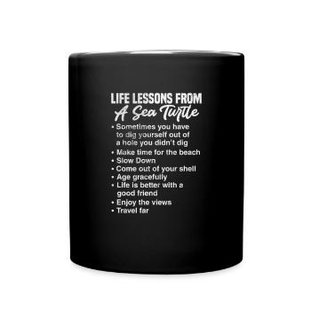 Tortue - Mug uni - noir - Devant