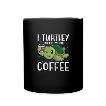 Turtle - Full Colour Mug - black - Front
