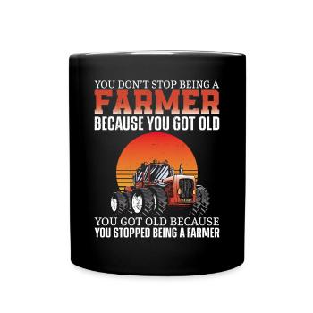 Farming Farmer Retired Grandpa - Full Colour Mug - black - Front