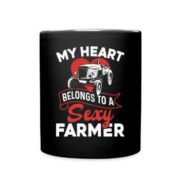 Farming Farmer Girl Wife - Tasse einfarbig - Schwarz - Vorne