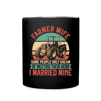 Farming Farmer Wife Vintage - Tasse einfarbig - Schwarz - Vorne