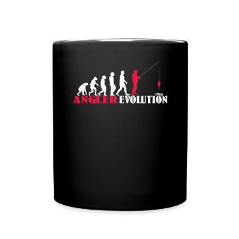 Angler Geschenkidee Hobby Angeln - Tasse einfarbig - Schwarz - Vorne