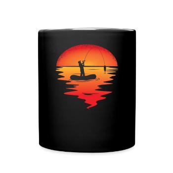 Angler Gift Idea Hobby Fishing - Full Colour Mug - black - Front