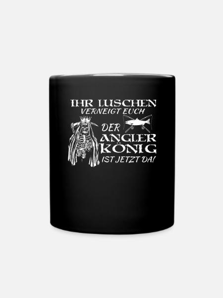 Angler Geschenkidee Hobby Angeln - Tasse einfarbig - Schwarz