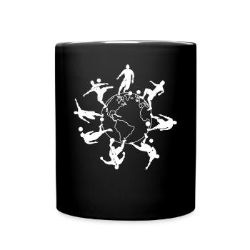 Soccer Player Earth - Soccer Lover Soccer - Tasse einfarbig - Schwarz - Vorne