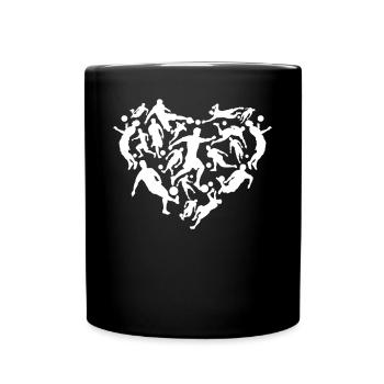 Soccer Heart Soccer Player - Heart Soccer - Tasse einfarbig - Schwarz - Vorne