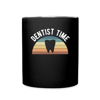 Dentiste Time Vintage Retro Zahnarzt - Mug uni - noir - Devant