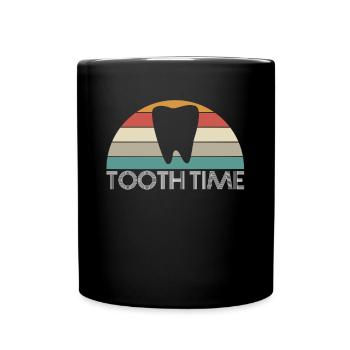Tooth Time Vintage Rétro Dentiste - Mug uni - noir - Devant
