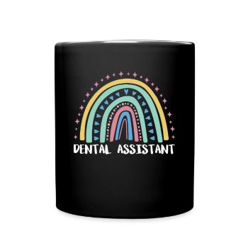 Assistante dentaire Chemise Cadeau Dentiste - Mug uni - noir - Devant