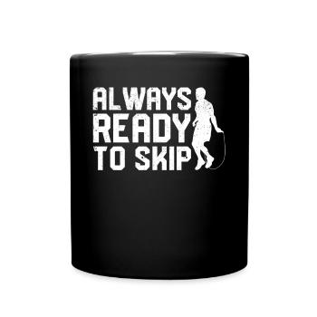 Lustiges Springseil Springseil springen Seil sprin - Tasse einfarbig - Schwarz - Vorne