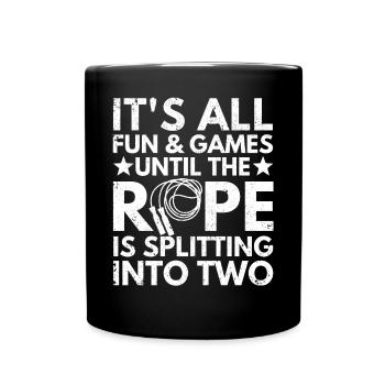 Lustiges Springseil Springseil Springseil Skip Rop - Tasse einfarbig - Schwarz - Vorne