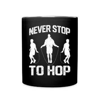 Lustiges Springseil Springseil springen Seil sprin - Tasse einfarbig - Schwarz - Vorne