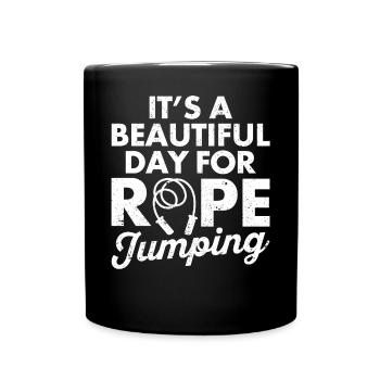 Drôle de corde à sauter C’est une belle journée pour Sei - Mug uni - noir - Devant