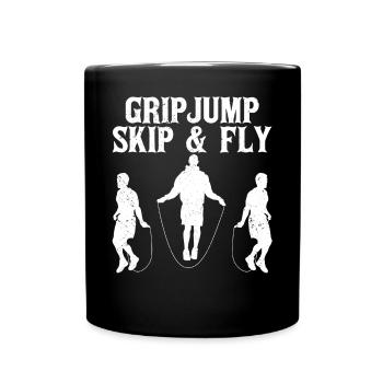 Lustiges Springseil Springseil Griff springen spri - Tasse einfarbig - Schwarz - Vorne