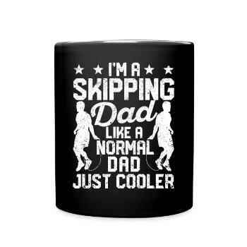 Drôle de corde à sauter corde à sauter papa corde à sauter - Mug uni - noir - Devant