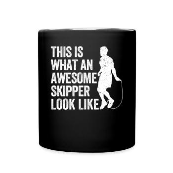 Lustiges Springseil Springseil - Tasse einfarbig - Schwarz - Vorne