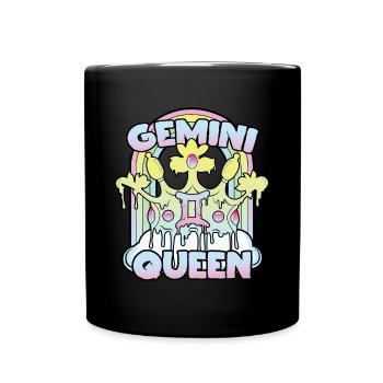 Reine des Gémeaux - Mug uni - noir - Devant