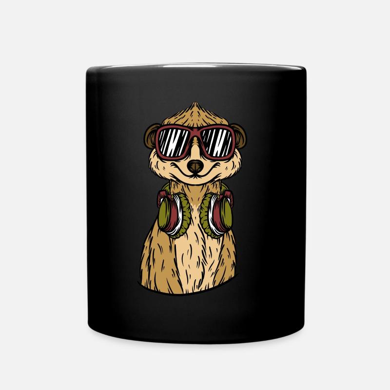 Erdmännchen Sonnenbrille - Tasse einfarbig - Schwarz