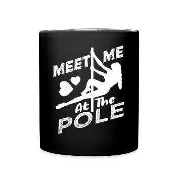 Pole Dance Meet me at the Pole - Tasse einfarbig - Schwarz - Vorne
