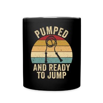Lustiges Springseil Springseil Springseil Pumped T - Tasse einfarbig - Schwarz - Vorne
