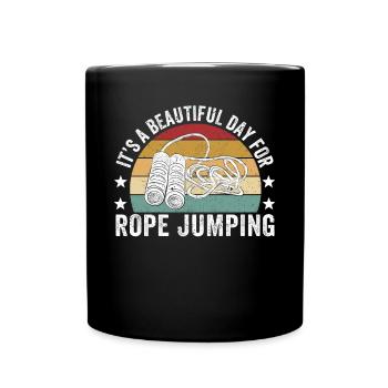 Lustiges Springseil Springseil springen Springseil - Tasse einfarbig - Schwarz - Vorne