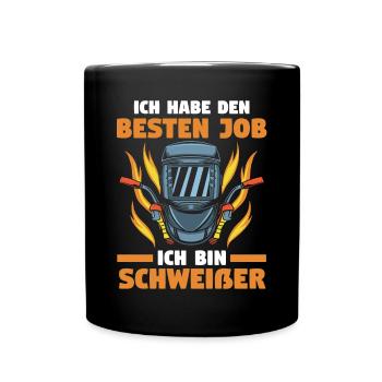 Schweißen Metallbau Metallbauer Schweißer - Tasse einfarbig - Schwarz - Vorne