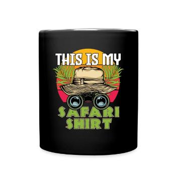 This Is My Safari Shirt - Tasse einfarbig - Schwarz - Vorne