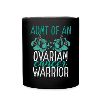 Aunt Ovarian Cancer Awareness Niece Nephew - Tasse einfarbig - Schwarz - Vorne